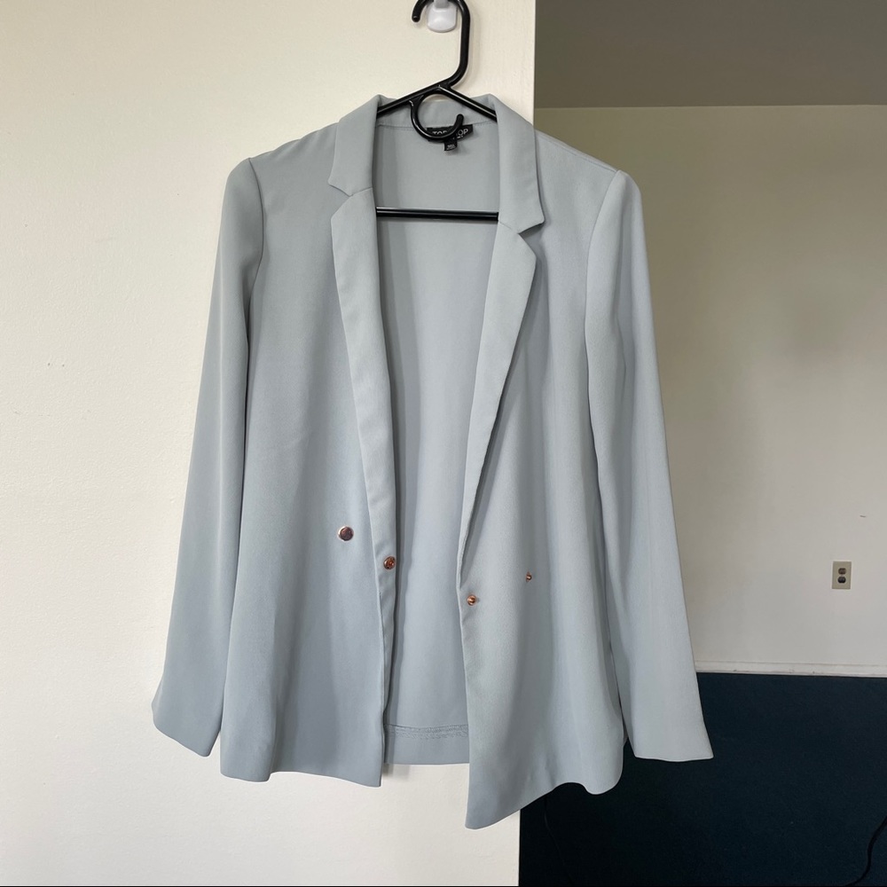Topshop Muted Green Blazer
